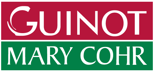 Le logo de Guinot Mary Cohr incarne l’expertise en soins de beauté et de bien-être, avec un design élégant et moderne reflétant le luxe et l'efficacité des produits cosmétiques.
