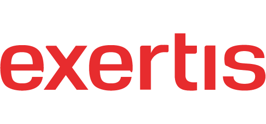 Le logo d’Exertis symbolise le rôle de la société dans la distribution technologique, illustrant visuellement sa position de leader dans le secteur des solutions IT.