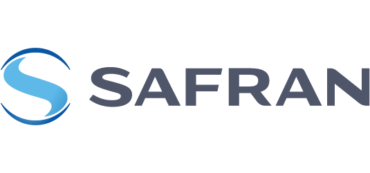 Le logo de Safran symbolise la technologie avancée et l'innovation dans l’aéronautique, la défense et les équipements spatiaux, offrant une image forte et moderne.