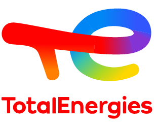 Le logo de TotalEnergies illustre la transition énergétique, avec un design visuel marquant le passage vers un avenir plus durable, dans le domaine de l’énergie.