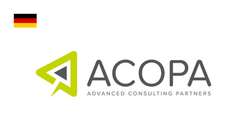 The Acopa logo represents the company's strength in integrating technological solutions, with a modern image symbolizing its commitment to improving industrial process efficiency.