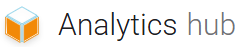 Logo et fonctionnalité Analytics Hub pour centraliser tous les rapports (Power BI, SAP Analytics Cloud, Tableau, Qlik) dans un référentiel unique.