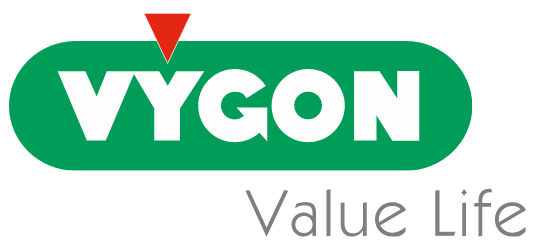 Le logo du groupe Vygon reflète l'excellence dans le secteur médical, avec une identité visuelle forte incarnant l'innovation technologique et l'engagement envers la qualité et la sécurité des soins.
