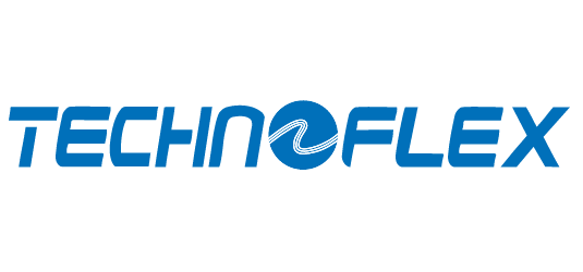 Le logo de Technoflex reflète l'expertise dans le domaine de l'emballage médical, avec une identité visuelle forte incarnant l'innovation industrielle et l'engagement absolu envers la fiabilité et la sécurité des patients.